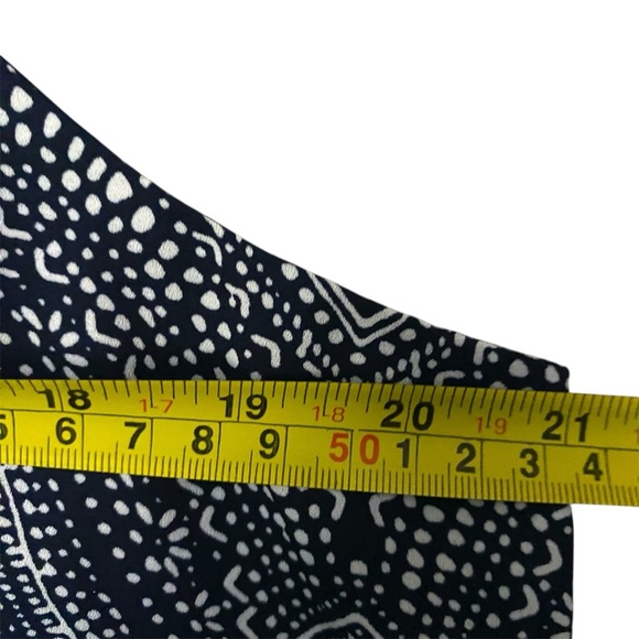 Suzy Shier White and Black Abstract Geometric Strappy Racer Back Top Sz XL - Picture 4 of 6